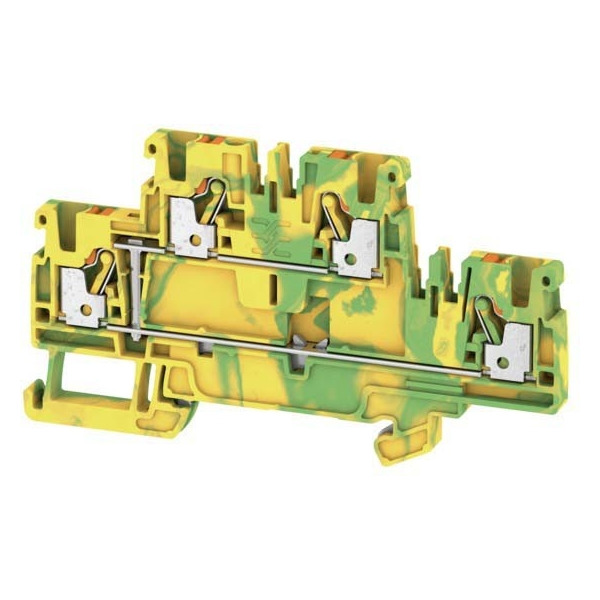 Weidmüller A2T 2.5 PE Durchgangsklemme 0,14-2,5 qmm grün-ge
