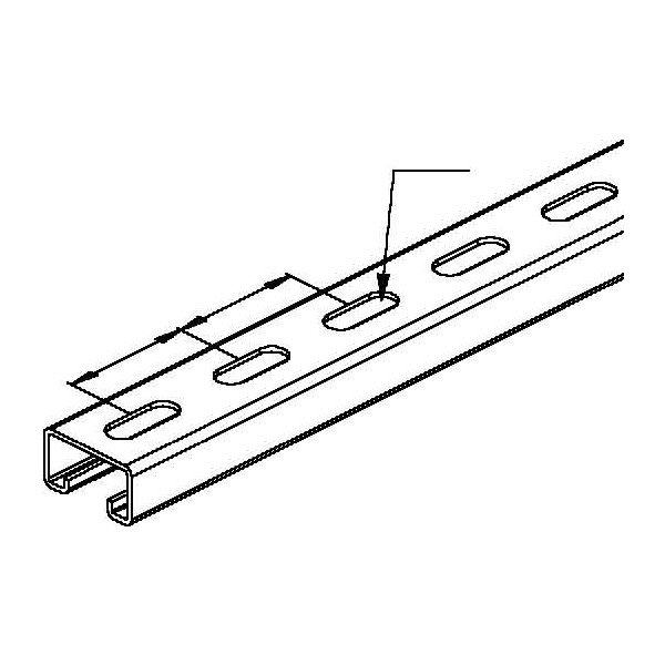 Niedax 2986/600 E3L Ankerschiene Edelstahl